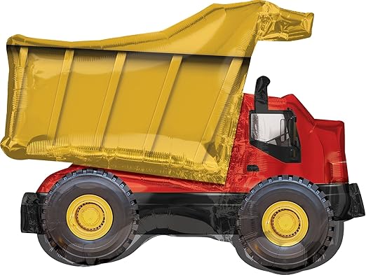 Afbeelding van S shape 81 cm Dump truck met helium