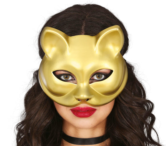Afbeelding van Masker Kat Goud eco