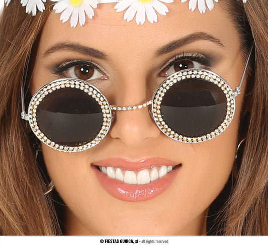 Afbeelding van Bril ronde glazen met diamantjes
