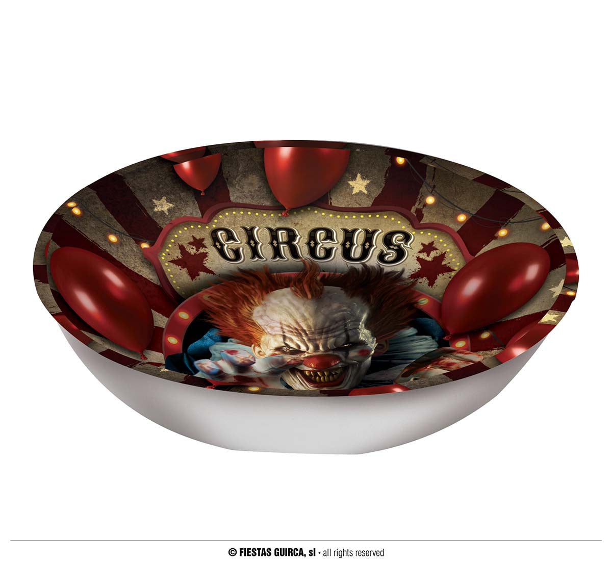 Afbeelding van Schaal rond horror clown circus