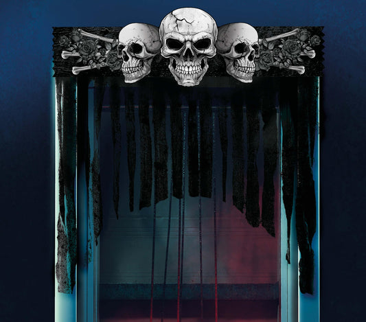 Afbeelding van Deurgordijn Skulls