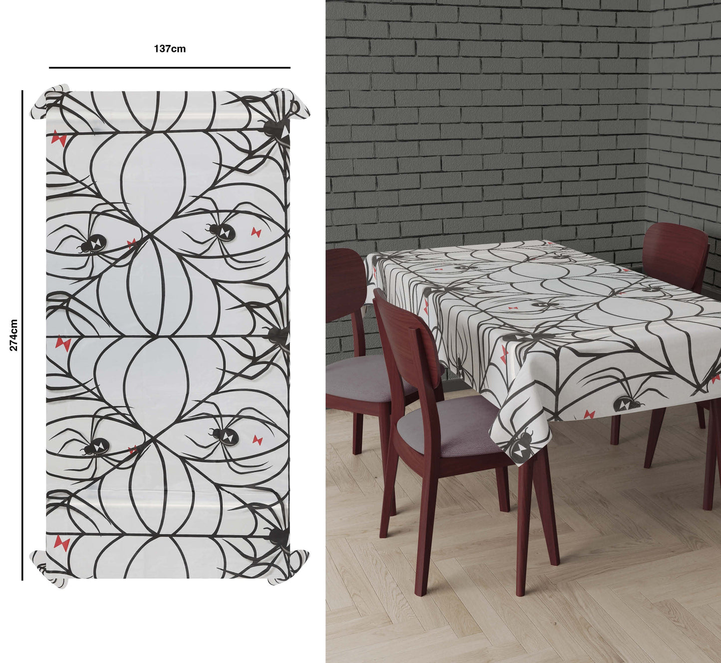 Afbeelding van Tafelkleed spiderweb