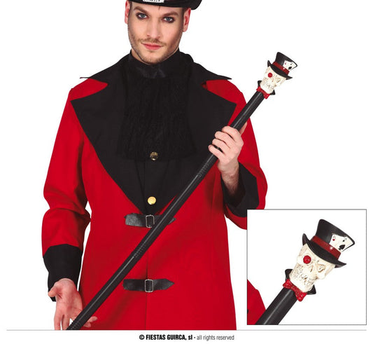 Afbeelding van WandelStok skull met top hat