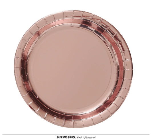 Afbeelding van Bordjes rose goud 6 st.