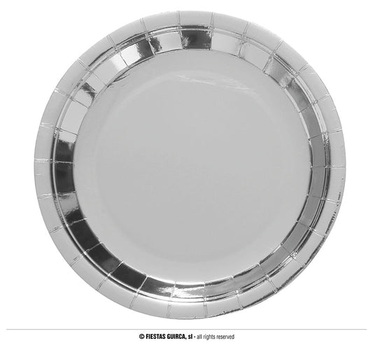 Afbeelding van Bordjes zilver 6st.