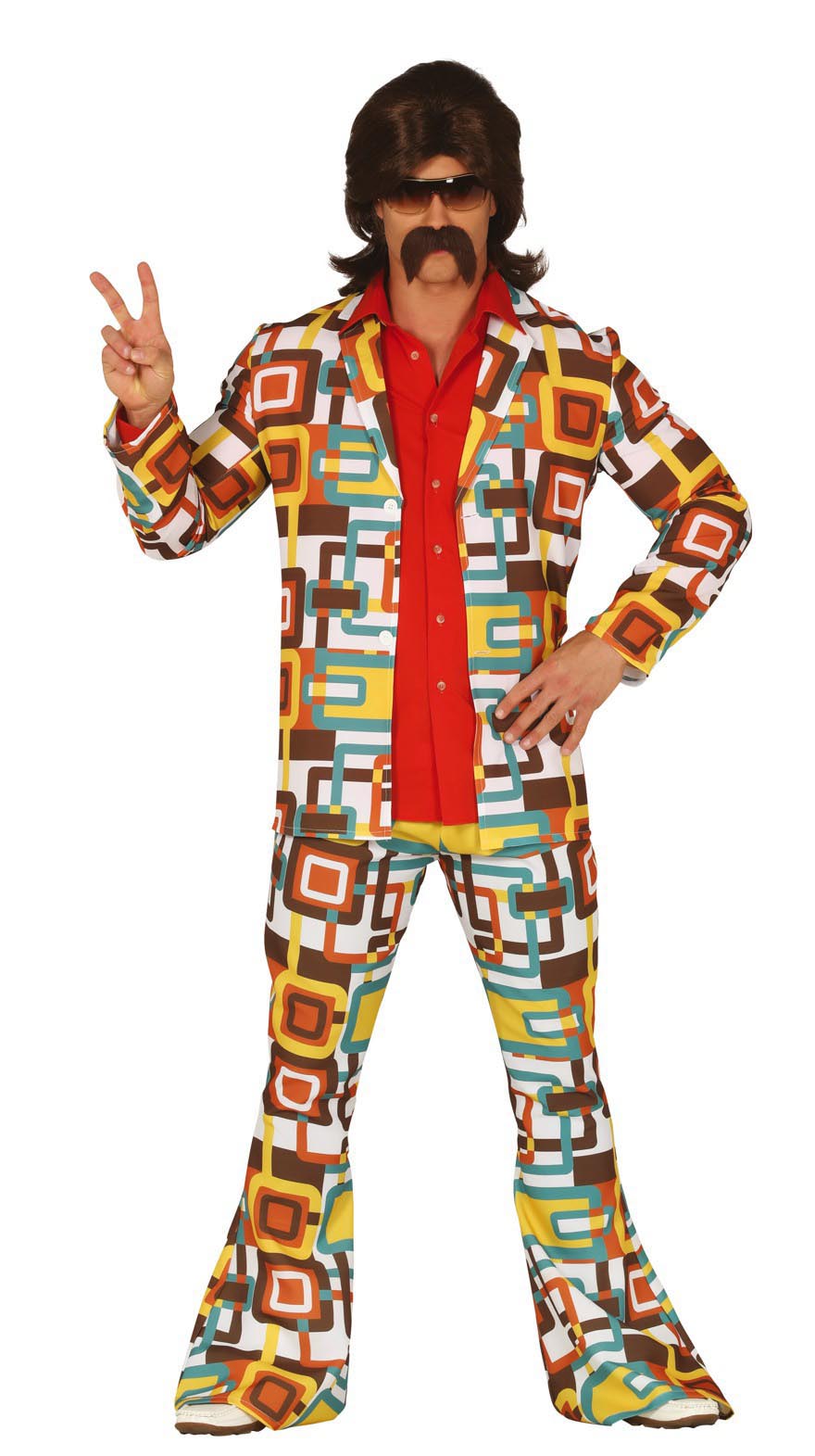 Afbeelding van 70's pak Man L 2dlg.