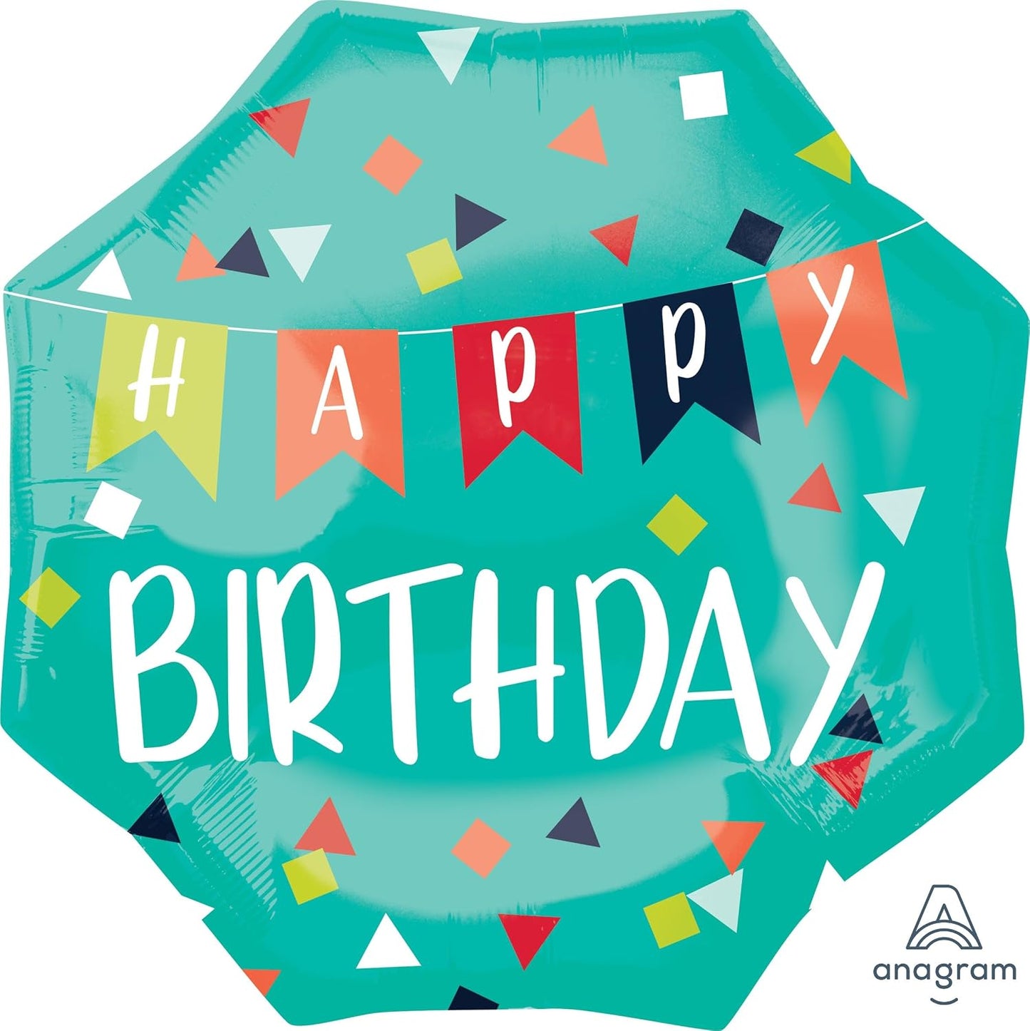 Afbeelding van Super shape 55 cm Happy Birthday met helium