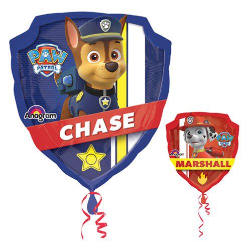 Afbeelding van Folieballon Paw Patrol badge SuperShape met helium