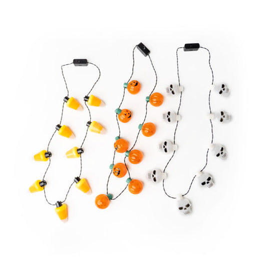 Afbeelding van Ketting XL +licht Pumpkin skull Candy