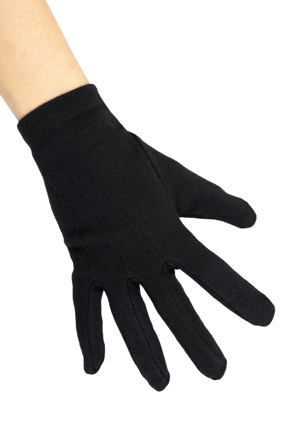 Afbeelding van handschoen kort zwart katoen S