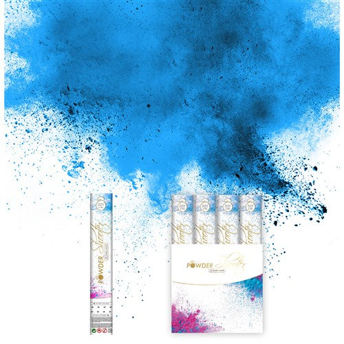 Afbeelding van Holi powder shooter gender reveal blauw (30cm)