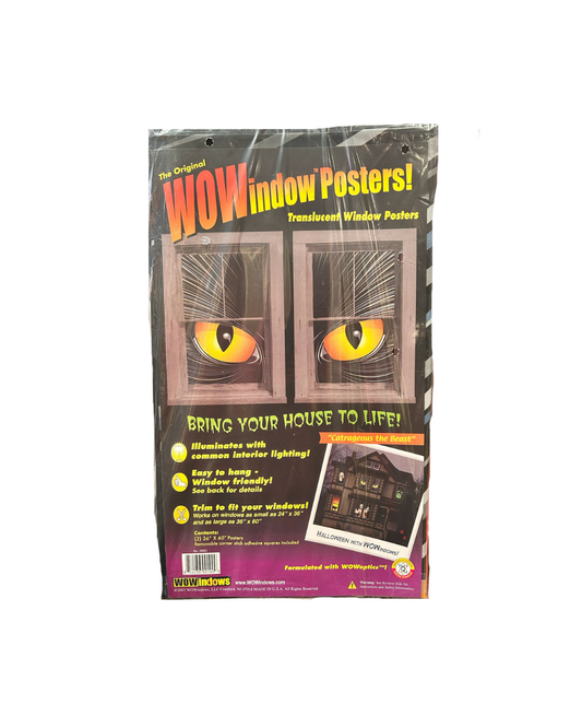 wow window poster Kattenogen