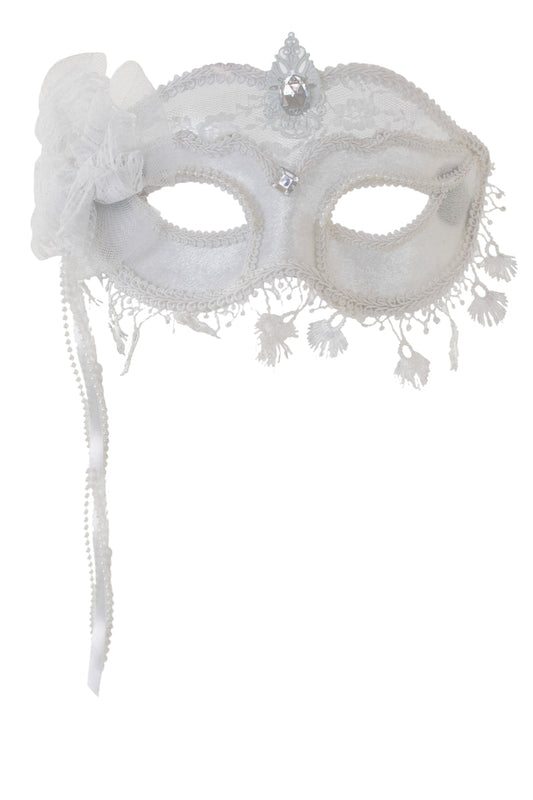 Afbeelding van Oogmasker met kant wit