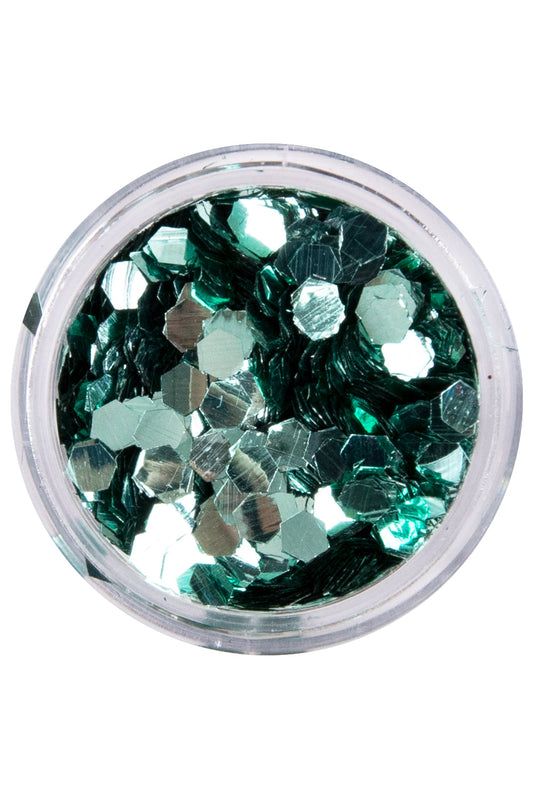 Afbeelding van Glitter chunky zeegroen bio