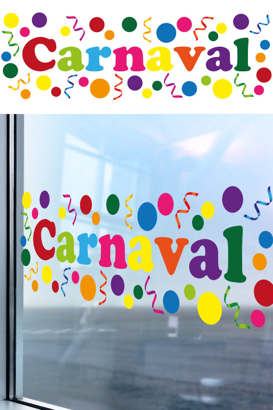 Afbeelding van Raam sticker Carnaval