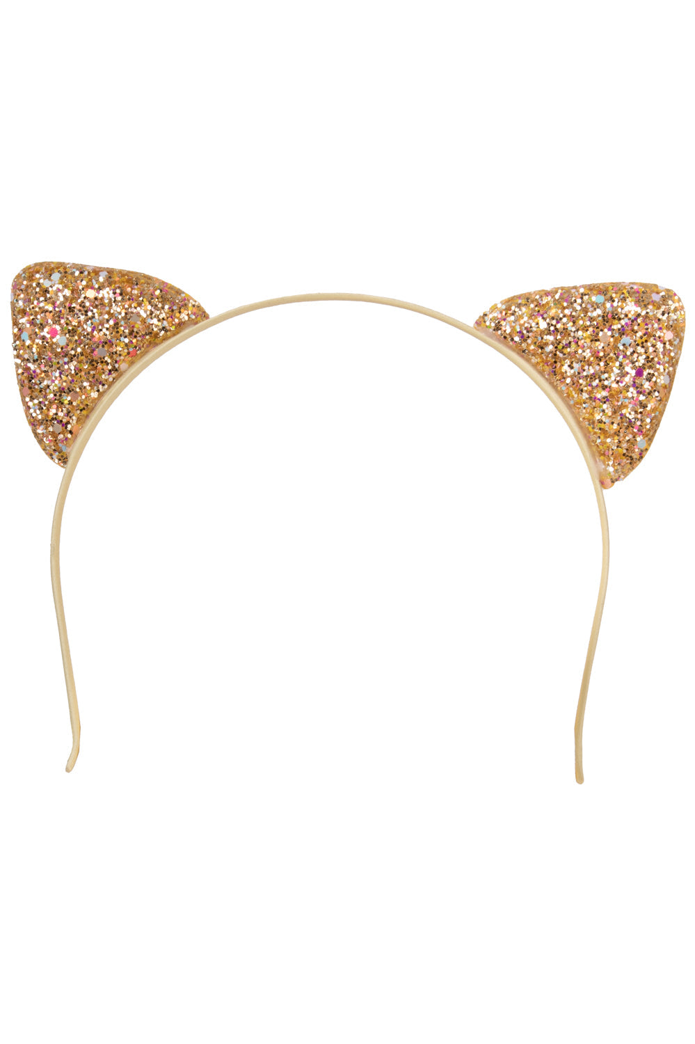Afbeelding van Katten oortjes glitter goud