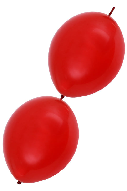 Afbeelding van Doorknoopballonnen rood met helium