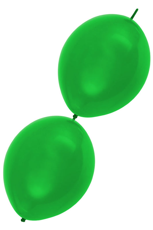 Afbeelding van Doorknoopballonnen groen met helium