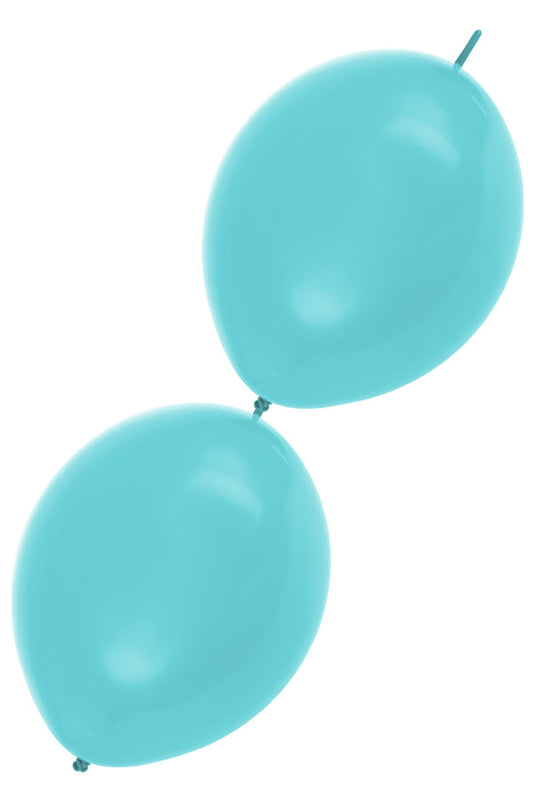 Afbeelding van Doorknoopballonnen lichtblauw met helium