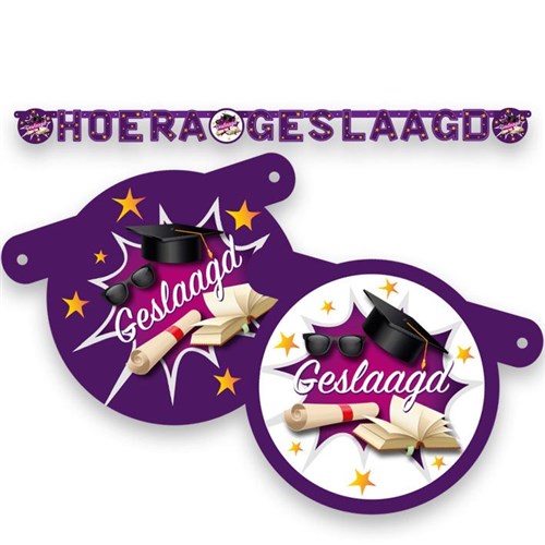 Afbeelding van Letterslinger ���Hoera Geslaagd��� (170cm)